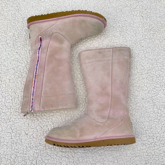 EUC Australia UGG suede boots. Size 6.5. Very cute boots with rainbow zipper. - Picture 1 of 10
